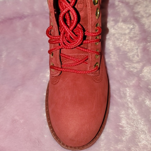Toddler timberland winter boots (red) - Picture 3 of 5